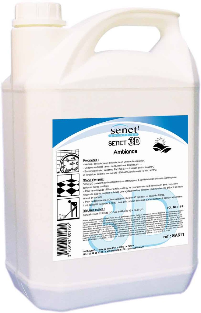 SENET 3D¹ DETERGENT SURODORANT BACTERICIDE