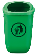 POUBELLE URBAINE PLASTIQUE VERT 60L