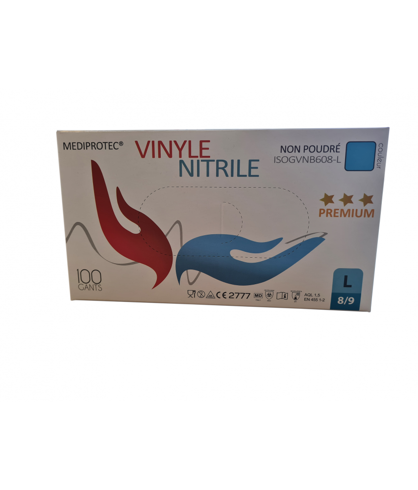 GANT VINYLE NITRILE NON POUDRE