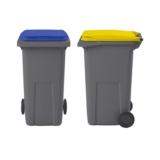 [266903] CONTENEUR 120L (Gris/Rouge)