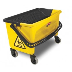 SEAU AVEC GRILLE EGOUTTOIR A ROULETTES